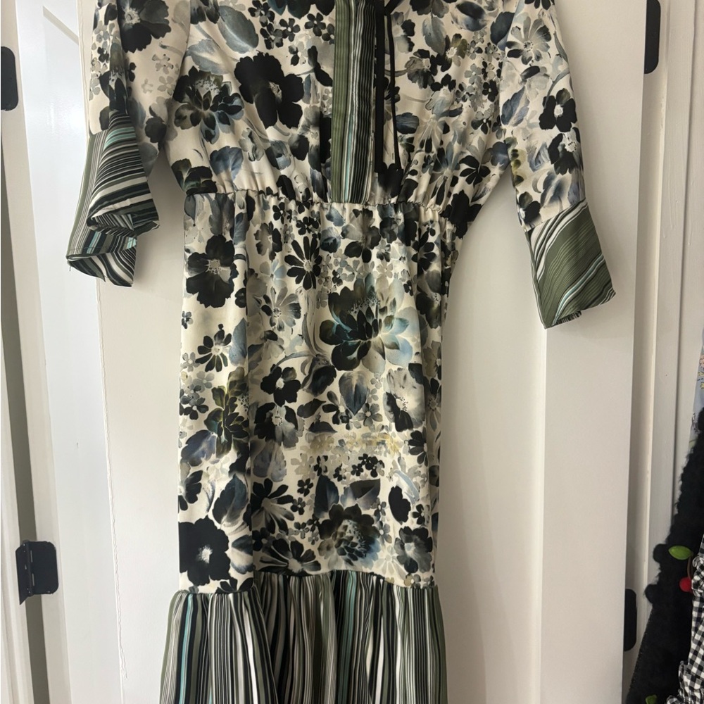 Floral and Striped women Dress